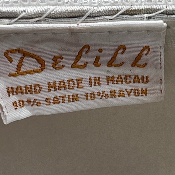 Vintage Delill Beaded Handbag Braided Chain Snap Close Evening Bag Prom Wedding - Picture 3 of 10